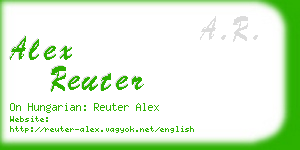 alex reuter business card